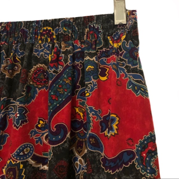 Vintage! Paisley Boho Printed Midi Skirt Summer - Picture 3 of 6